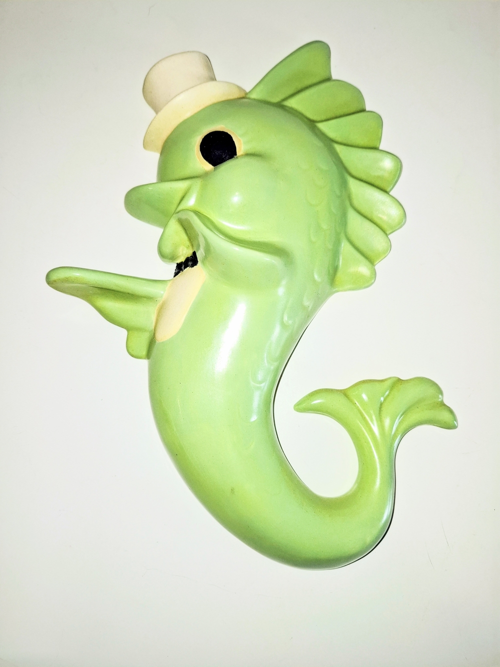 1950's  Arnels Pastel Green Fish Wall Accent